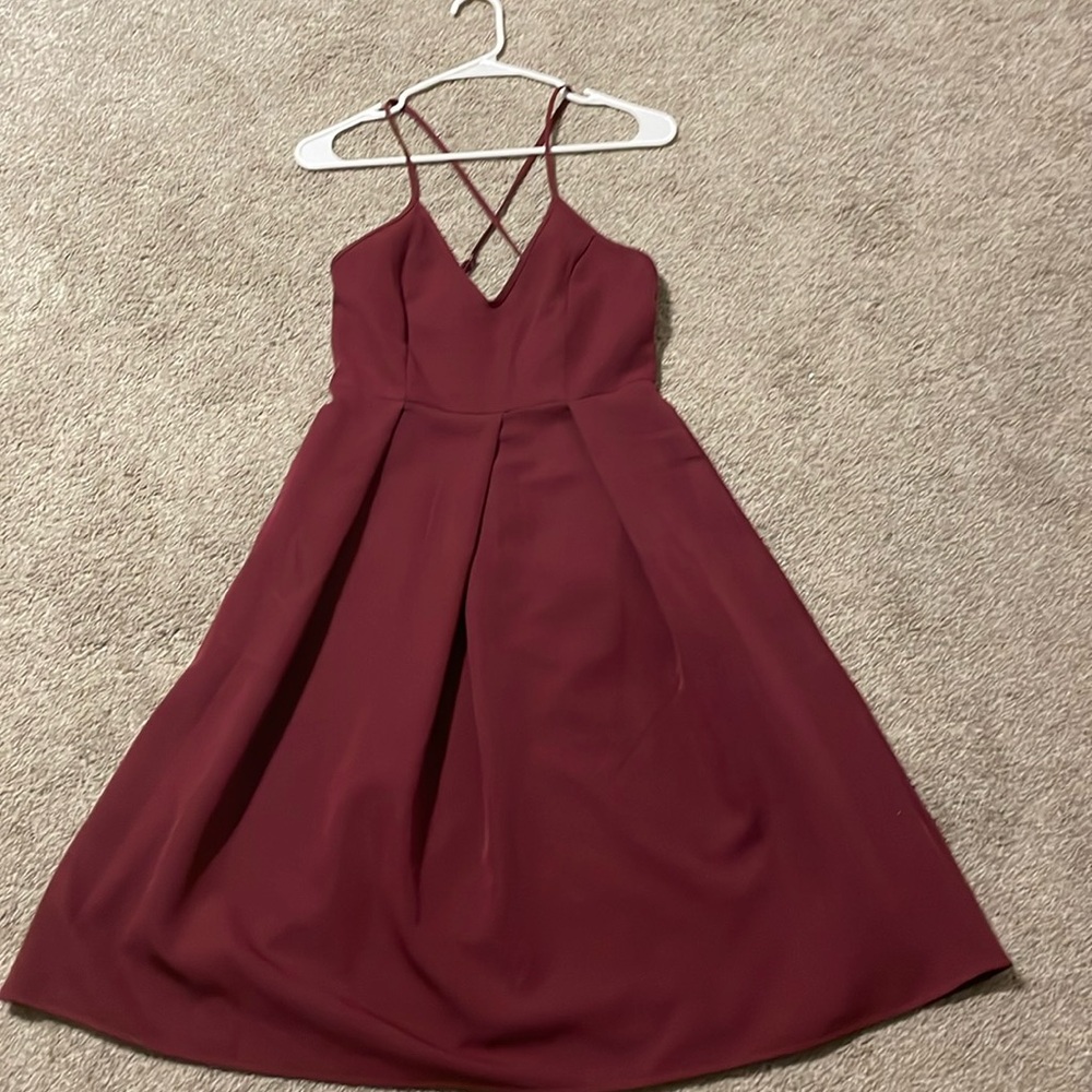 Maroon dress. Elia-Cher. New with tags.